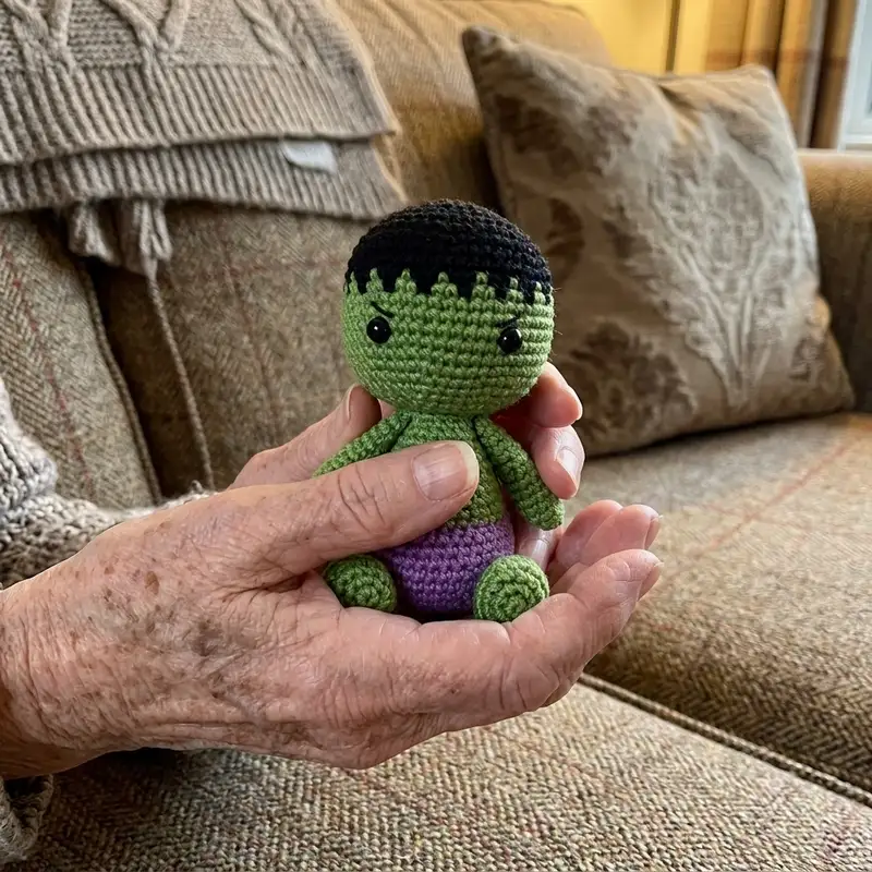 Complimentary Beginner Friendly crochet pattern: Mini Hulk Amigurumi Pattern - Simple to follow guide