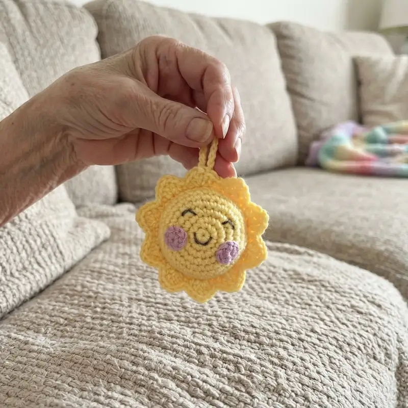 Complimentary Beginner Friendly crochet pattern: Sun & Rainbow Key Chains Pattern - Simple to follow guide