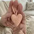 Heart Keychain Amigurumi Pattern step 2 - assembly progress