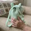 Plush Backpack Frog Amigurumi Pattern step 2 - assembly progress