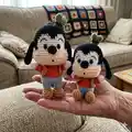Standing and Sitting Goofy Amigurumi Pattern step 1 - construction progress