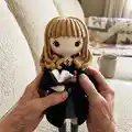 Hermione Granger Amigurumi Pattern step 3 - details and accessories