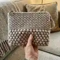 Bobble Clutch Crochet Pattern step 1 - construction progress