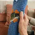 The Fishy Aleks Sweater Pattern step 2 - assembly progress