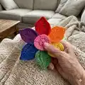 Flower Coasters Pattern step 1 - construction progress