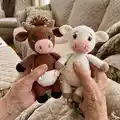 Baby cow and Baby bull Amigurumi Pattern step 4 - final assembly and finishing