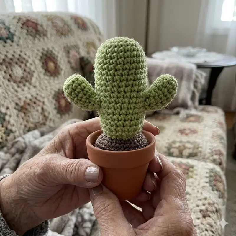 Complimentary Beginner Friendly crochet pattern: Desert Crochet Cactus Amigurumi Pattern - Simple to follow guide