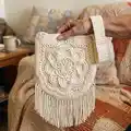 Delilah Boho Bag Pattern step 1 - construction progress