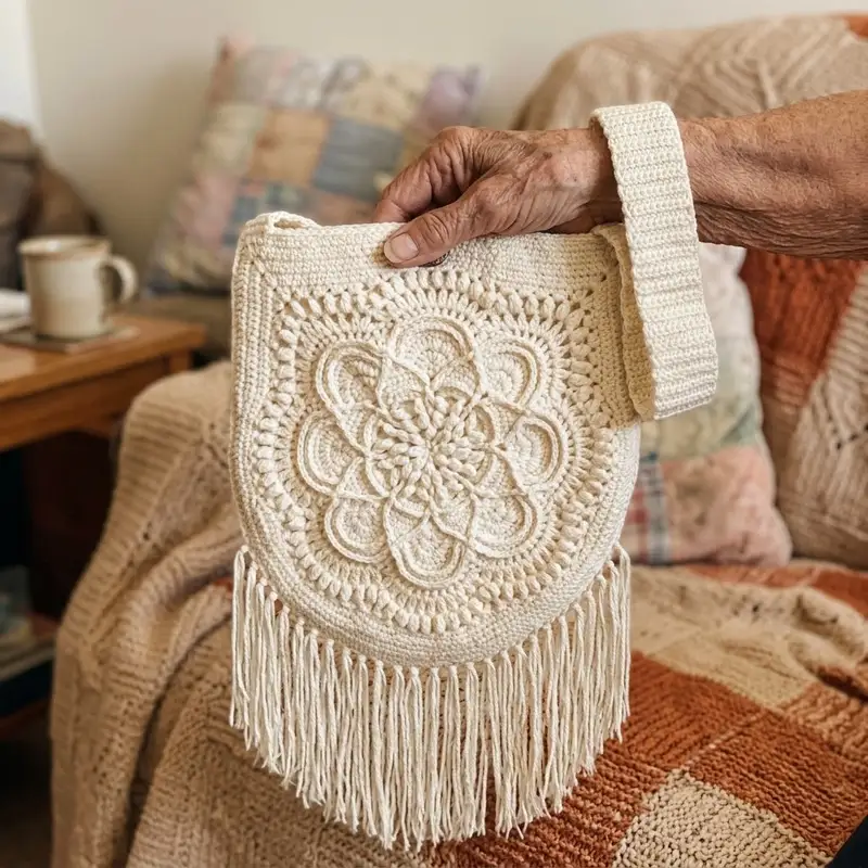 Complimentary Intermediate crochet pattern: Delilah Boho Bag Pattern - Simple to follow guide