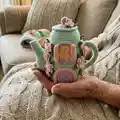 Spring Teapot House Amigurumi Pattern step 1 - construction progress