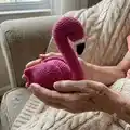 Florence the Flamingo Amigurumi Pattern step 1 - construction progress
