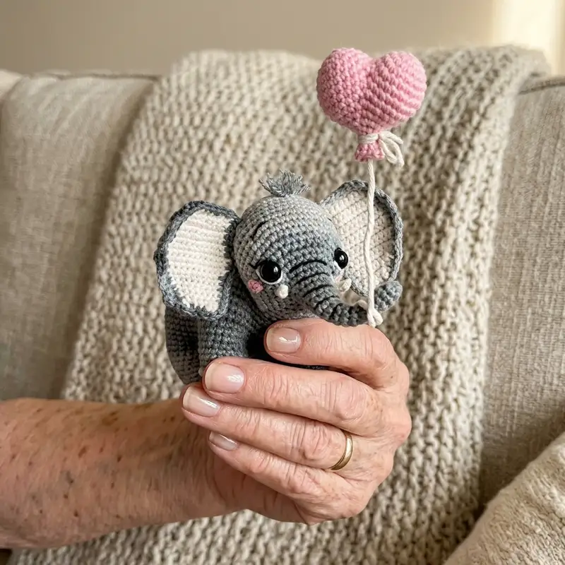 Complimentary Intermediate crochet pattern: Elephant Elf Amigurumi Pattern - Simple to follow guide