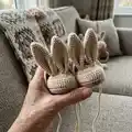 Bunny Booties Pattern step 1 - construction progress