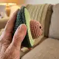 Avocado family Amigurumi Pattern step 3 - details and accessories