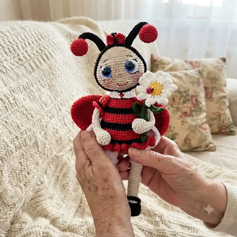 Quality crochet pattern: The Ladybug Amigurumi Pattern - Intermediate level guide with complete instructions