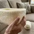 Basic Crochet Basket Pattern step 2 - assembly progress