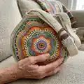 Boho Flower Slouch Bag Pattern step 1 - construction progress