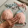Moonlit Bralette Pattern step 1 - construction progress