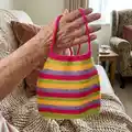 Crochet Bright Stripes Halter Top Pattern step 4 - final assembly and finishing