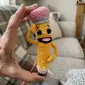 Bobby The Pencil Amigurumi Pattern step 1 - construction progress