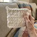 EZ Baby Blanket Pattern step 1 - construction progress