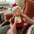 Granny Claus Amigurumi Pattern step 2 - assembly progress