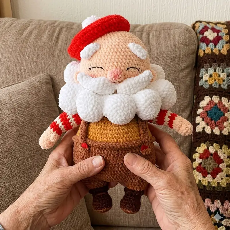 Complimentary Intermediate crochet pattern: Le Pere Noel Amigurumi Pattern - Simple to follow guide