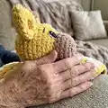 Giraffe Lovey Blanket Amigurumi Pattern step 2 - assembly progress
