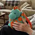 Dino Backpack Amigurumi Pattern step 3 - details and accessories