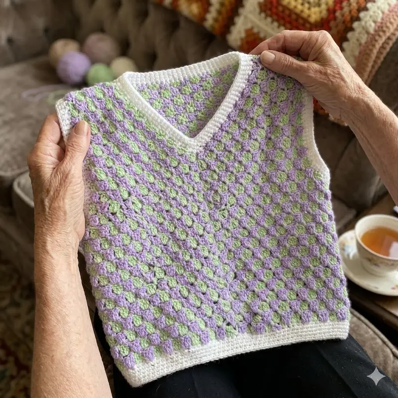 Quality crochet pattern: Corner To Corner Vest Pattern - Intermediate level guide with complete instructions