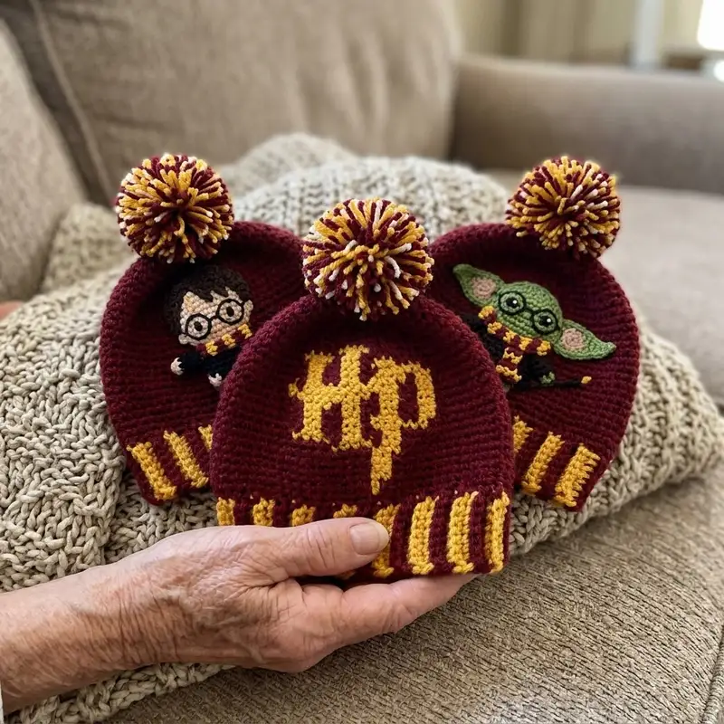 Complimentary Intermediate crochet pattern: Gryffindor Colorwork Hat Crochet Pattern - Simple to follow guide