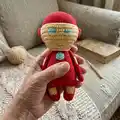 Iron Man Amigurumi Pattern step 3 - details and accessories