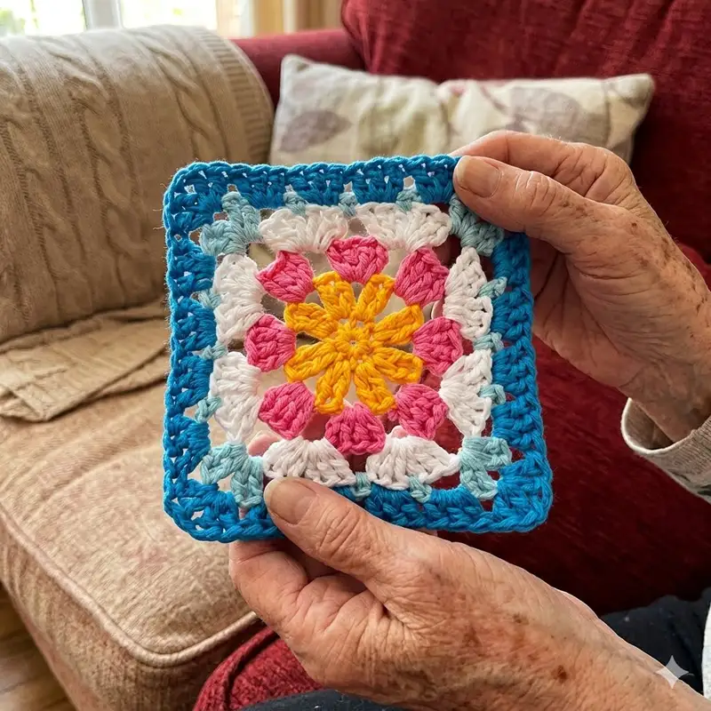 Complimentary Beginner Friendly crochet pattern: Daisy Granny Crochet Square Pattern - Simple to follow guide