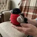 Bullfinch Amigurumi Pattern step 1 - construction progress