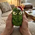 Grinch Slippers Amigurumi Pattern step 1 - construction progress