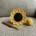 Sunflower Power Crochet Coasters Pattern step 3 - details and accessories