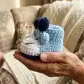 Plush booties Pattern step 2 - assembly progress