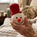 Crochet Snowman Ornaments Amigurumi Pattern step 4 - final assembly and finishing