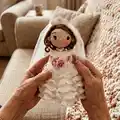 Farrah Doll Amigurumi Pattern step 4 - final assembly and finishing