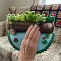 Frog Play Set Amigurumi Pattern step 1 - construction progress