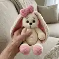Bunny with Colorful Ears Amigurumi Pattern step 4 - final assembly and finishing