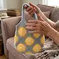 Citrus Tote Bag Pattern step 1 - construction progress
