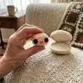 Cleo the Clam Amigurumi Pattern step 4 - final assembly and finishing