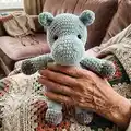 Hippo Lovey Amigurumi Pattern step 2 - assembly progress