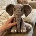 Bubba the Elephant Amigurumi Pattern step 1 - construction progress