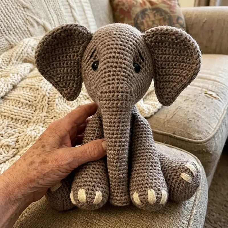 Complimentary Intermediate crochet pattern: Bubba the Elephant Amigurumi Pattern - Simple to follow guide