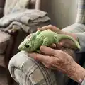 Clyde The Chameleon Amigurumi Pattern step 2 - assembly progress
