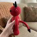 The Little Devil Amigurumi Pattern step 2 - assembly progress
