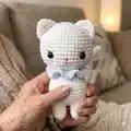 Kitty The little white kitten Amigurumi Pattern step 3 - details and accessories