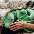 Giant Dragon Floor Pillow Amigurumi Pattern step 1 - construction progress